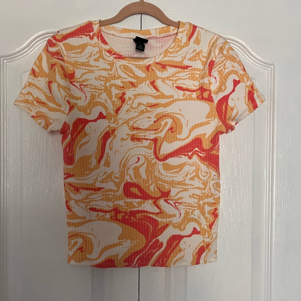 orange and yellow baby tee